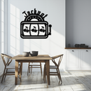 Jackpot Slot Machine Metal Wall Art – Vintage Casino Cherry Decor for Game Rooms- KAF584