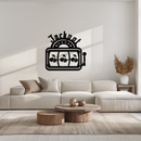 Jackpot Slot Machine Metal Wall Art – Vintage Casino Cherry Decor for Game Rooms- KAF584