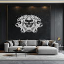 Three-Headed Lion Metal Wall Art – Fierce Tribal Lion Head Wall Decor- KAF589