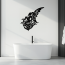 Flower Fairy Silhouette Metal Wall Art – Whimsical Fantasy Decor for Girls' Rooms- KAF590
