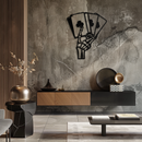 Skeleton Hand Holding Playing Cards Metal Wall Art – Gothic Poker Room Decor-KAF614