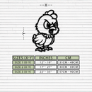 Angry Chick Metal Wall Art – Cartoon Chicken Silhouette Wall Decor-KAF618