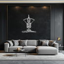 Skeleton Yoga Pose Metal Wall Art – Gothic Meditation Decor for Yoga Lovers- KAF621