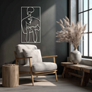 act Couple Line Art Metal Wall Decor Abstr– Modern Minimalist Love Artwork- KAF625