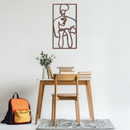 act Couple Line Art Metal Wall Decor Abstr– Modern Minimalist Love Artwork- KAF625