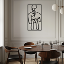 act Couple Line Art Metal Wall Decor Abstr– Modern Minimalist Love Artwork- KAF625