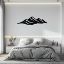 Mountain Silhouette Metal Wall Art – Horizontal Nature-Inspired Panel Decor- KAF627