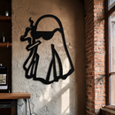 Cool Ghost Metal Wall Art – Smoking Ghost with Sunglasses Modern Decor- KAF629