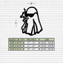 Cool Ghost Metal Wall Art – Smoking Ghost with Sunglasses Modern Decor- KAF629