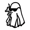 Cool Ghost Metal Wall Art – Smoking Ghost with Sunglasses Modern Decor- KAF629