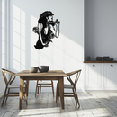 Skeleton Embrace Rose Lady Metal Wall Art – Romantic Gothic Silhouette Decor- KAF632