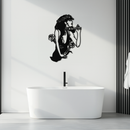 Skeleton Embrace Rose Lady Metal Wall Art – Romantic Gothic Silhouette Decor- KAF632