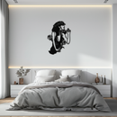 Skeleton Embrace Rose Lady Metal Wall Art – Romantic Gothic Silhouette Decor- KAF632