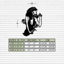 Skeleton Embrace Rose Lady Metal Wall Art – Romantic Gothic Silhouette Decor- KAF632