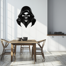Grim Reaper Hooded Skull Metal Wall Art – Dark Gothic Horror Silhouette Design- KAF637
