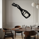 Champagne Bottle Explosion Metal Wall Art – Celebration-Themed Modern Decor for Bars and Kitchens- KAF646
