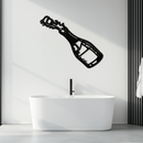 Champagne Bottle Explosion Metal Wall Art – Celebration-Themed Modern Decor for Bars and Kitchens- KAF646