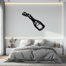 Champagne Bottle Explosion Metal Wall Art – Celebration-Themed Modern Decor for Bars and Kitchens- KAF646