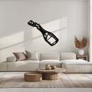 Champagne Bottle Explosion Metal Wall Art – Celebration-Themed Modern Decor for Bars and Kitchens- KAF646