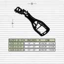 Champagne Bottle Explosion Metal Wall Art – Celebration-Themed Modern Decor for Bars and Kitchens- KAF646