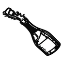 Champagne Bottle Explosion Metal Wall Art – Celebration-Themed Modern Decor for Bars and Kitchens- KAF646