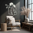 Embracing Couple Metal Wall Art – Romantic Silhouette for Modern Interiors- KAF647