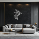 Dancing Woman Metal Wall Art – Graceful Silhouette Décor for Artistic Spaces- KAF648