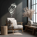 Abstract Line Art Woman Face Metal Wall Art – Modern Feminine Silhouette Decor- KAF650