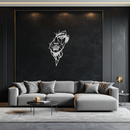 Abstract Line Art Woman Face Metal Wall Art – Modern Feminine Silhouette Decor- KAF650