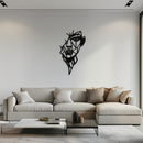 Abstract Line Art Woman Face Metal Wall Art – Modern Feminine Silhouette Decor- KAF650