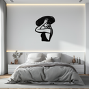 Elegant Woman with Hat Metal Wall Art – Fashion-Inspired Silhouette Décor- KAF651