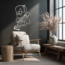 Mabel Pines Metal Wall Art – Gravity Falls-Inspired Playful Silhouette for Fans- KAF655