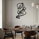 Mabel Pines Metal Wall Art – Gravity Falls-Inspired Playful Silhouette for Fans- KAF655