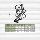 Mabel Pines Metal Wall Art – Gravity Falls-Inspired Playful Silhouette for Fans- KAF655