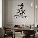 Daffy Duck Metal Wall Art – Classic Cartoon Character Silhouette for Fans- KAF663