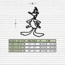 Daffy Duck Metal Wall Art – Classic Cartoon Character Silhouette for Fans- KAF663