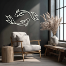 Koi Fish Metal Wall Art – Elegant Silhouette Design for Nature Lovers- KAF667