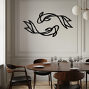 Koi Fish Metal Wall Art – Elegant Silhouette Design for Nature Lovers- KAF667