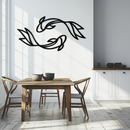 Koi Fish Metal Wall Art – Elegant Silhouette Design for Nature Lovers- KAF667