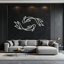 Koi Fish Metal Wall Art – Elegant Silhouette Design for Nature Lovers- KAF667