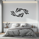 Koi Fish Metal Wall Art – Elegant Silhouette Design for Nature Lovers- KAF667