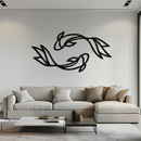 Koi Fish Metal Wall Art – Elegant Silhouette Design for Nature Lovers- KAF667