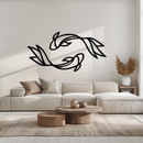 Koi Fish Metal Wall Art – Elegant Silhouette Design for Nature Lovers- KAF667