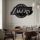 Los Angeles Lakers Logo Metal Wall Art – Iconic Basketball Team Silhouette Decor- KAF674