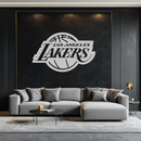 Los Angeles Lakers Logo Metal Wall Art – Iconic Basketball Team Silhouette Decor- KAF674