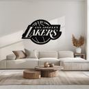 Los Angeles Lakers Logo Metal Wall Art – Iconic Basketball Team Silhouette Decor- KAF674