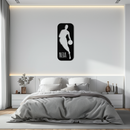 NBA Basketball Player Silhouette Metal Wall Art – Iconic Sports Decor for Game Rooms- KAF676