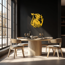 Flame Demon Silhouette Metal Wall Art – Fiery Devil Design for Bold Interiors- KAF690