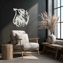 Flame Demon Silhouette Metal Wall Art – Fiery Devil Design for Bold Interiors- KAF690
