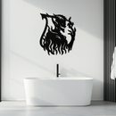 Flame Demon Silhouette Metal Wall Art – Fiery Devil Design for Bold Interiors- KAF690